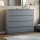 image 1 of Vida Designs Denver 8 Drawer Chest of Drawers Bedroom Storage, Grey