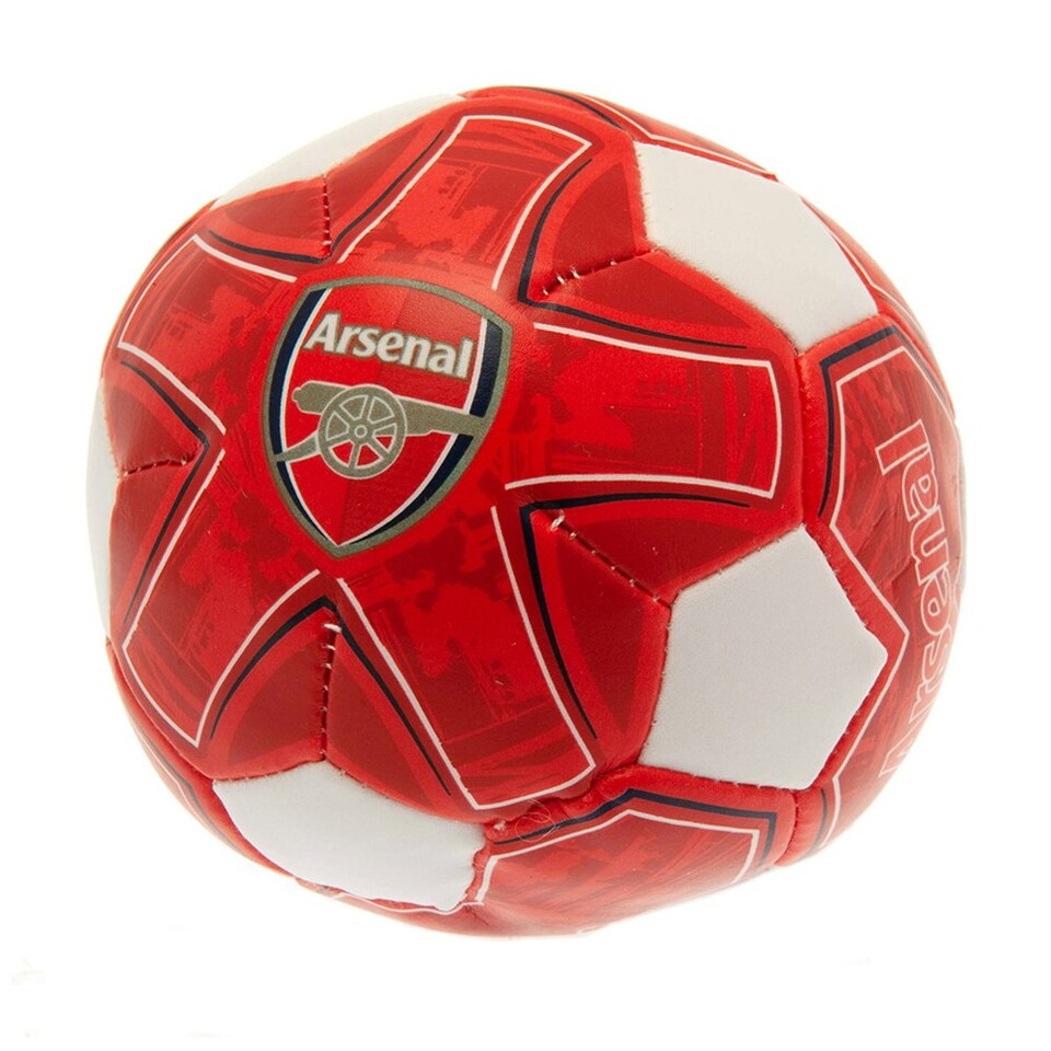 image 1 of Arsenal FC Crest Soft Mini Football - Red/White - One Size