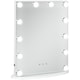 image 1 of HOMCOM Hollywood Mirror with Lights for Makeup Dressing Table, Lighted Vanity Mirror with 12 Dimmable LED Bulbs and USB Plug in Power Supply, White