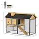 image 7 of PawHut Rabbit Hutch, Guinea Pig Hutch 2 Tiers w/Tray & Ramp, for 1-2 Rabbits