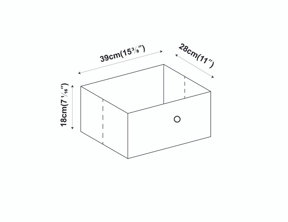 image 1 of Foldable Fabric Storage Box with Metal Eyelet Handle | Blue | 1