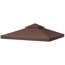 Outsunny 3(m) 2 Tier Garden Gazebo Top Cover Replacement Canopy Roof Dark Green