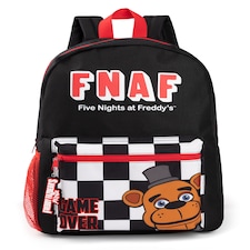 Five Nights at Freddy's Backpack | Black Rucksack with Adjustable Straps | Practical & Organised Luggage Sports School Bag For Girls & Boys | FNAF Game Series Movie Merchandise Gifts for Kids & Teens | Black | Black