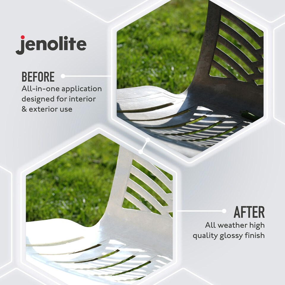 image 1 of Jenolite Directoplast Multi-Surface Paint - White Gloss - 400ml Spray Can - 3-Pack