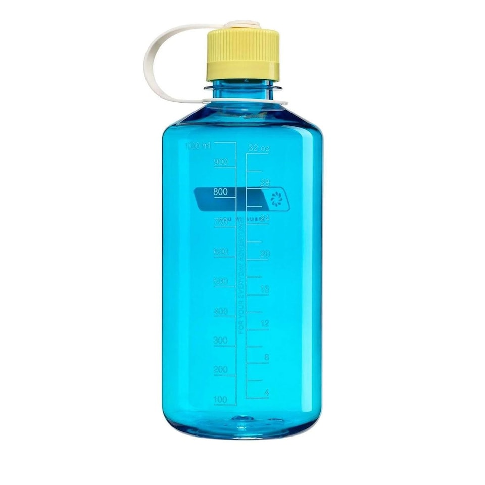 image 1 of Nalgene Narrow Mouth 1L Tritan Renew Water Bottle - Blue Atoll - Endive Cap