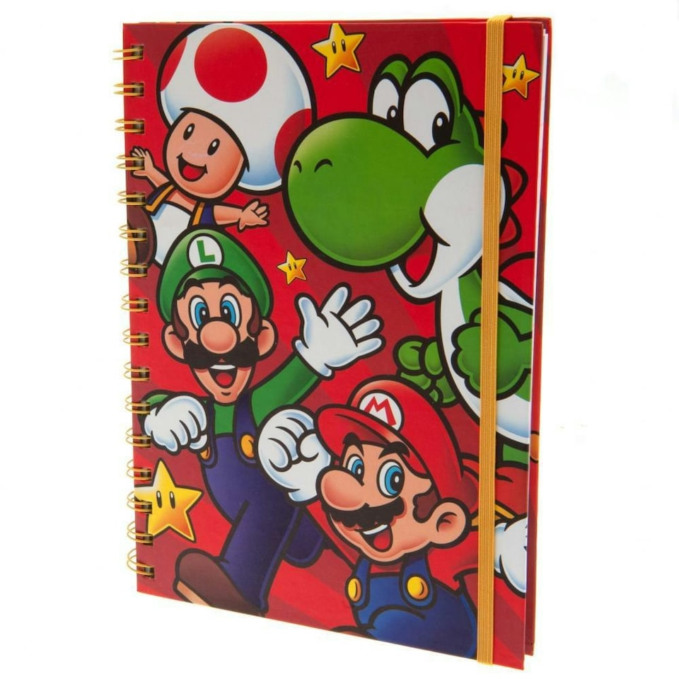 image 1 of Super Mario Character Spiral Notebook - Red - A5