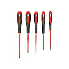 Bahco Be-9882sl Ergo Slim Vde Insulated Screwdriver Set, 5 Piece - Multi Colour - One Size