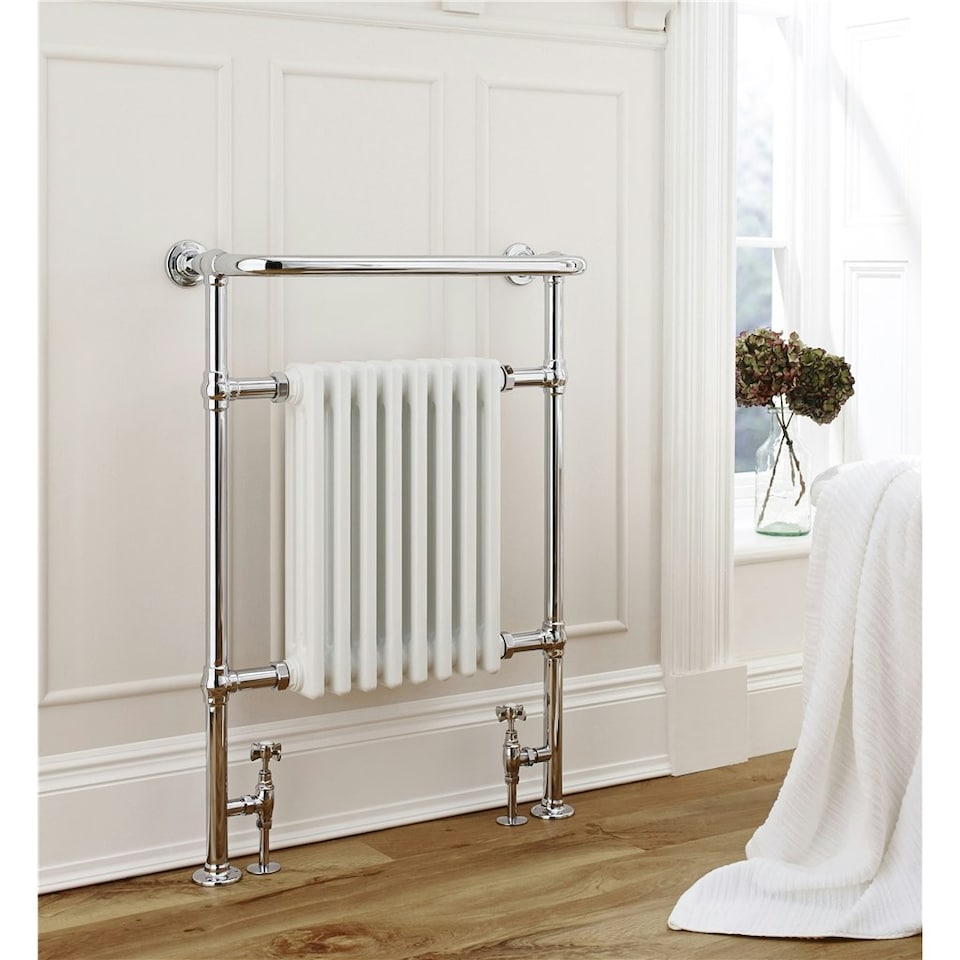 image 1 of 945mm (H) x 500mm (W) - Horizontal Bathroom Towel Radiator - (Islington) (0.94m x 0.5m)