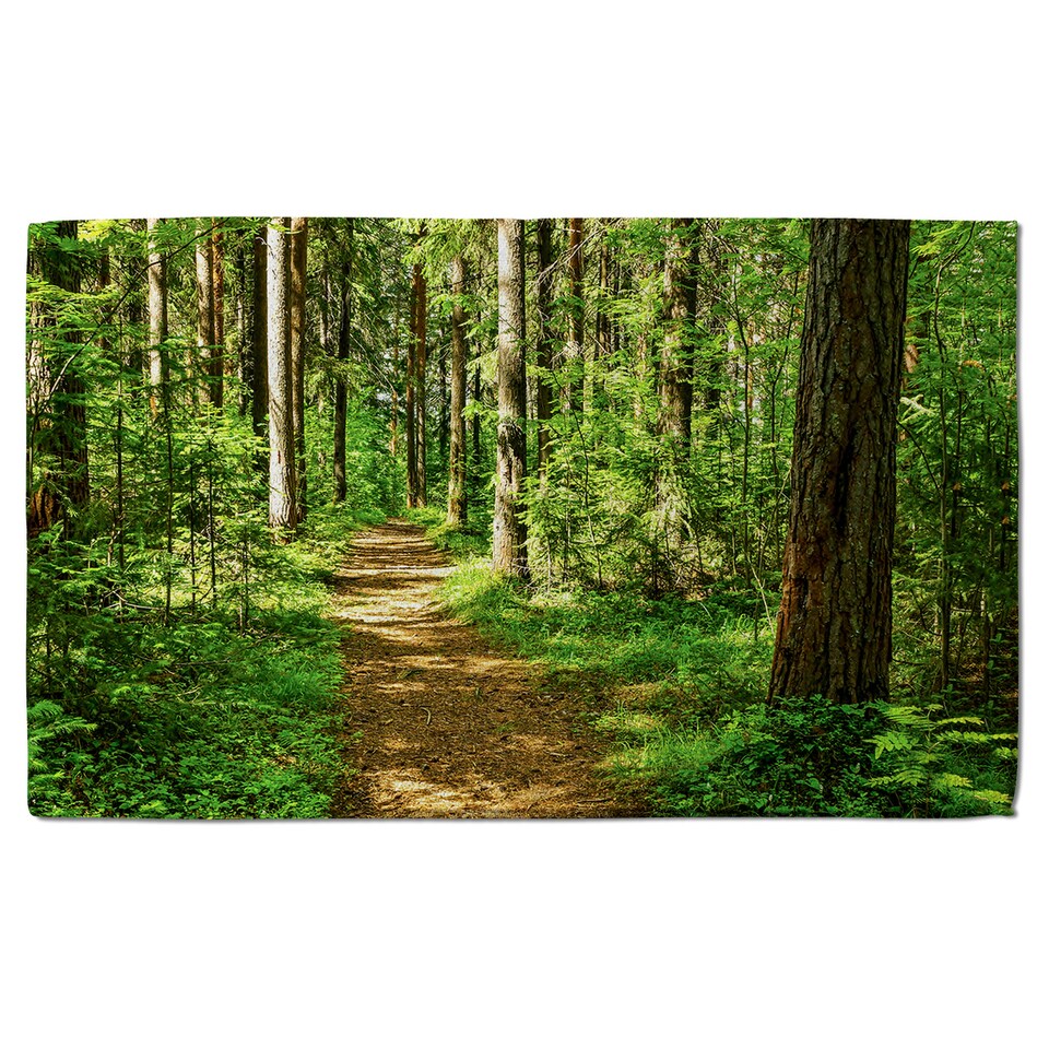 image 1 of Woodland path Designer Bath Towel | Multi