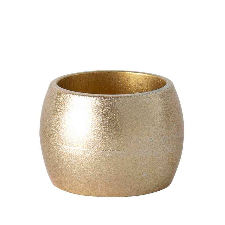 image 1 of Argon Tableware Metallic Napkin Ring - 4.5cm - Gold - Pack of 6 Grey