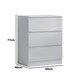 image 3 of FWStyle Carlton 3 Drawer Chest Of Drawers - White Gloss Front