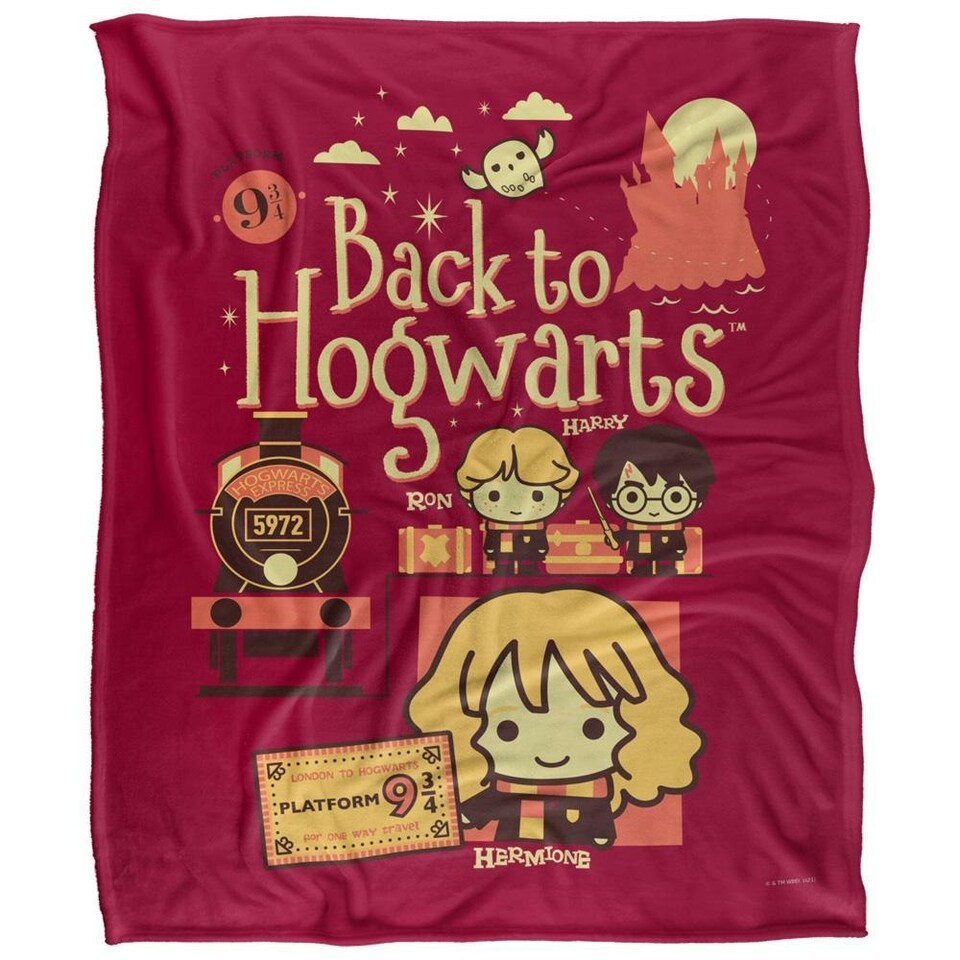 image 1 of Harry Potter Back To Hogwarts Chibi Group Blanket - Multicoloured - One Size