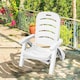 image 7 of COSTWAY Chaise Lounge Folding 5-Posistion Recliner White White