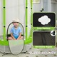 image 4 of AIYAPLAY 4.6FT Kids Trampoline with Safety Enclosure Net, Green