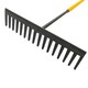 image 3 of JCB 170cm Contractors Rake, 16 Teeth Carbon Steel Heavy Duty Garden JCBCRK01
