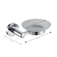 image 2 of Showerdrape Modernity Chrome Stainless Steel Wall Mounted Frosted Glass Soap Dish | Silver | 1
