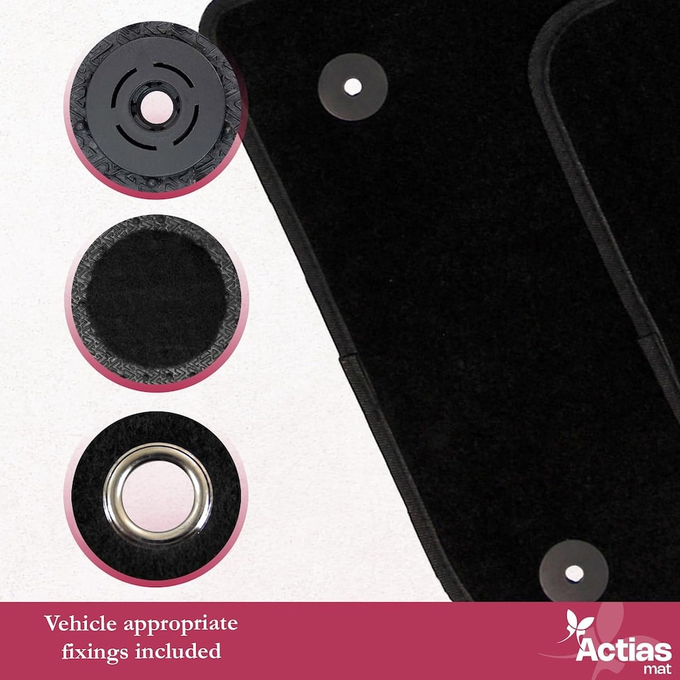 Eyelet Driver Actiasmat Driver's Side Carpet Car Mat for Skoda Karoq 2018 Onwards ...