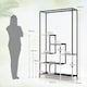 image 2 of COSTWAY 6-tier Plant Stand 180cm Corner Shelf Rack Black