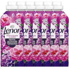 Lenor | Exotic Bloom and Amber Fabric Conditioner 29 Wash | 174 Washes x 6 Bottles | 5394ml