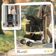 image 7 of PawHut Pet Stroller Carrier Foldable Deluxe Jogger Walk Travel Dog Cat Black