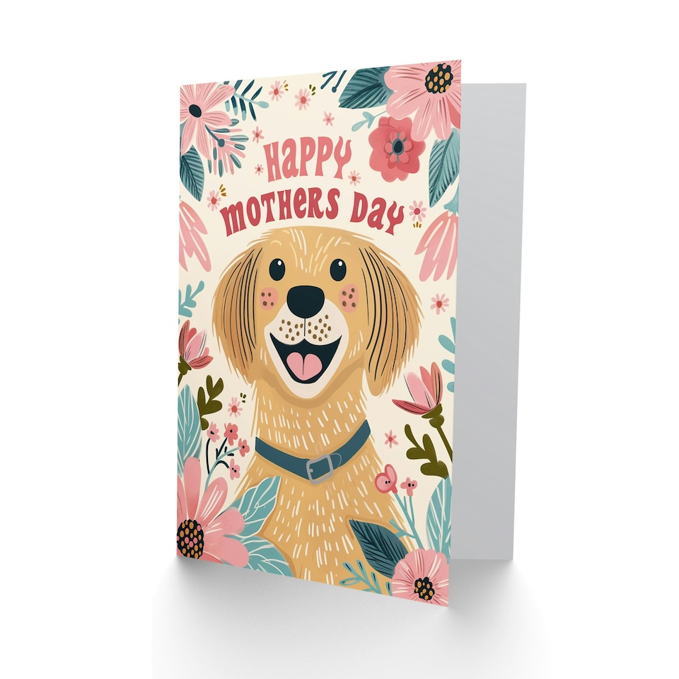 image 1 of Mothers Day Card Golden Retriever Labrador Dog Mum Card
