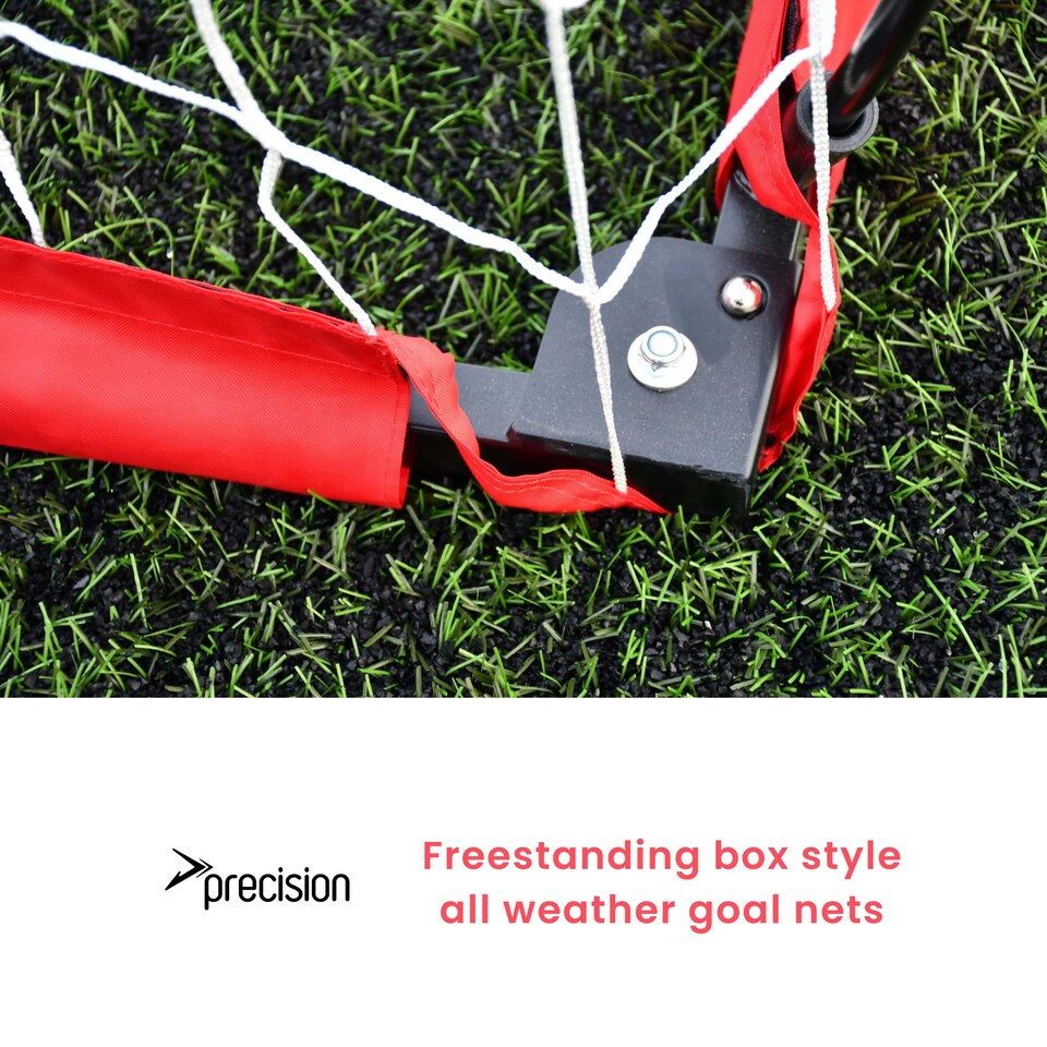 image 1 of Precision Flexi Net Goal, Heavy Duty Portable Football Goals, Fast And Easy Setup, Pro Training Design Durable Frame, Carry Bag, 8Ft X 6Ft, Red