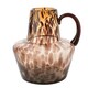 image 1 of Hestia Glass Jug Style Vase With Handle - Mocha