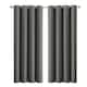 image 1 of Marlow 2xBlockout Curtains Panels 3 Layers Eyelet Room Darkening 117x183cm Charcoal Grey