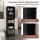 image 9 of COSTWAY Storage Cabinet w/Adjustable Shelf Black Black