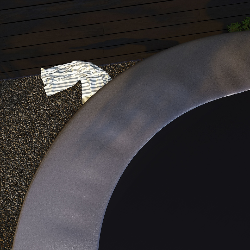 image 1 of SPORTNOW Trampoline Mat with 72 V-Hooks, for 12ft Trampoline, Black