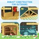 image 6 of AIYAPLAY Wooden Playhouse for Kids Outdoor, Foldable Wendy House, Brown