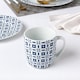 image 4 of 16pc Blue Geo Dinner Set