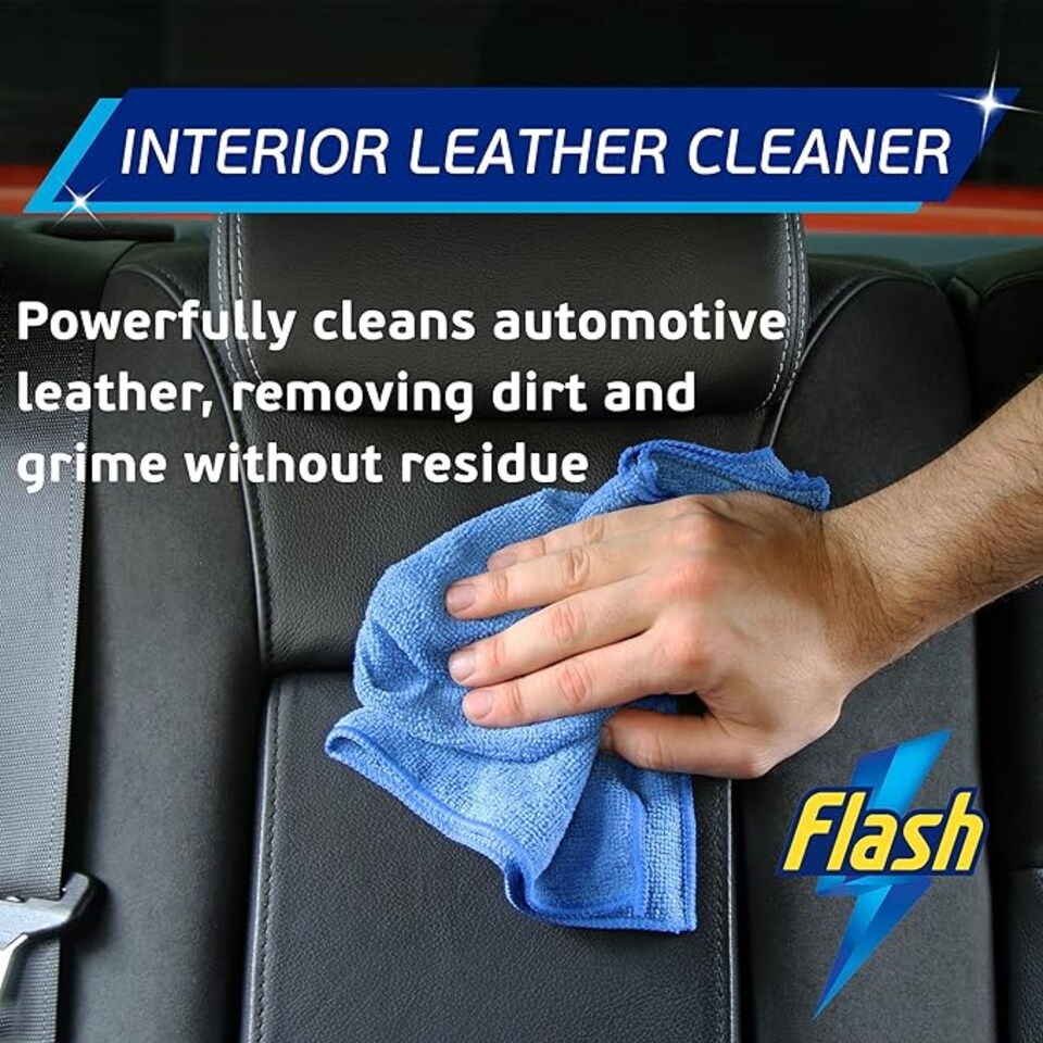 image 1 of Flash Car Care Leather Cleaner 3 x 500ml
