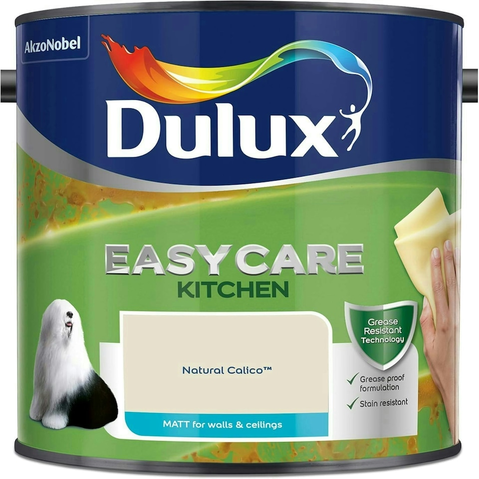 image 1 of Dulux Easycare Kitchen Matt 2.5L Natural Calico