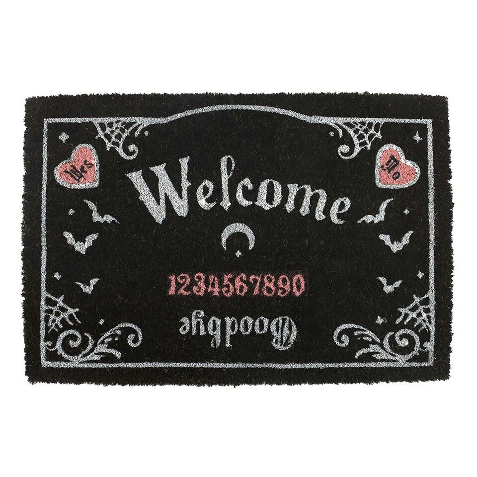 image 1 of Something Different Talking Board Door Mat - Black/Pink - One Size