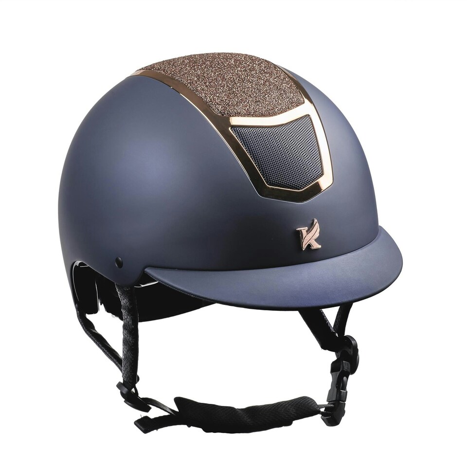 image 1 of Shires Karben Valentina Riding Hat - Adult Gold | Colour: Rose Gold
Size: 53-55cm