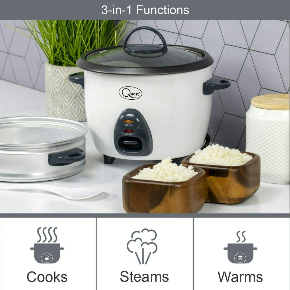 image 1 of Quest 1L Rice Cooker & Steamer