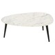 image 5 of Miel Coffee Table With White Marble Top and Metal Legs White