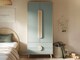 image 2 of Flair Noah 2 Door Wardrobe with 2 Drawers Sage Green & Oak