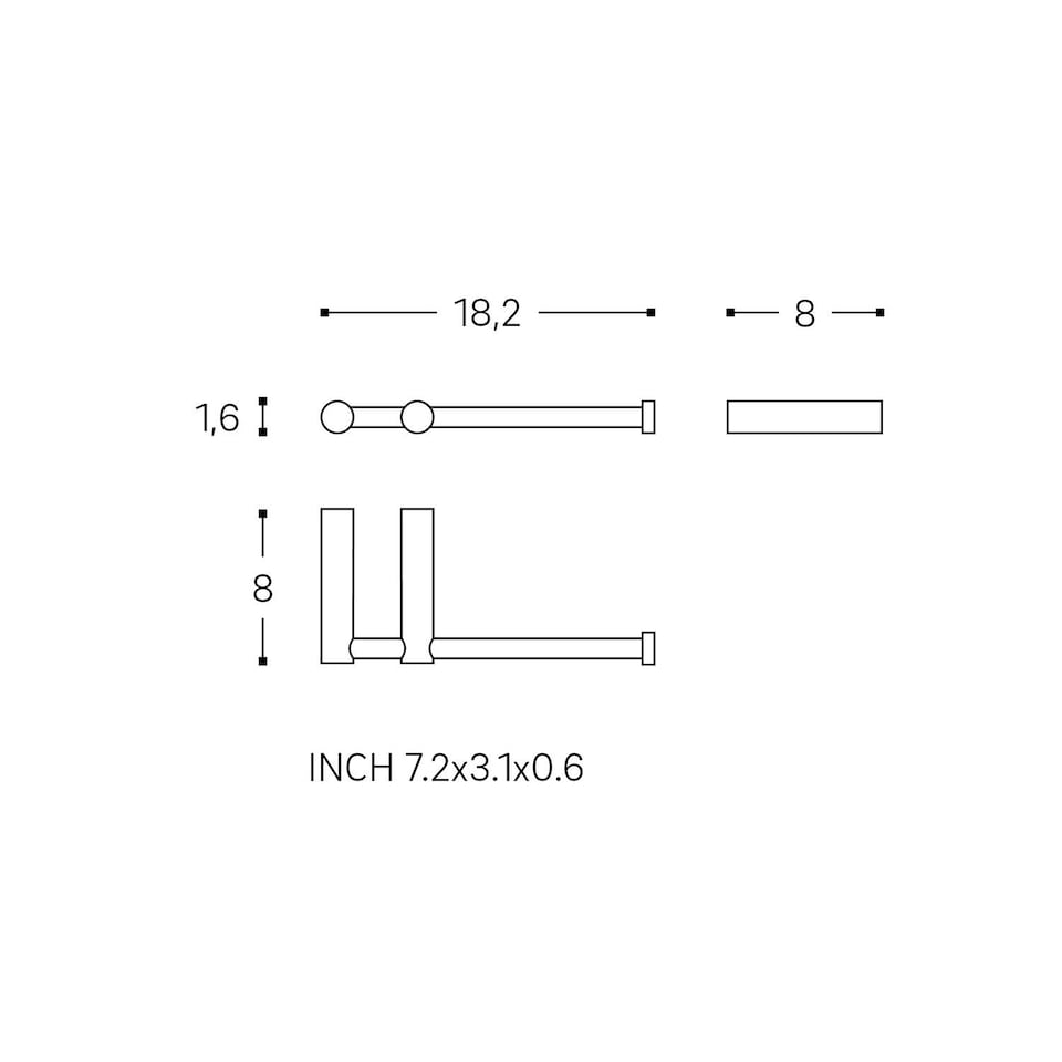image 1 of COSMIC Toilet roll holder, Brushed copper PVD, LOGIC Collection