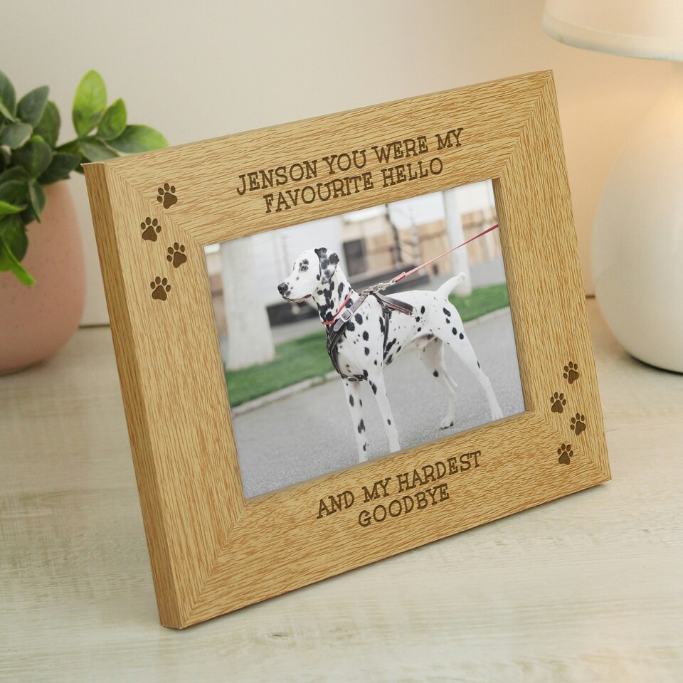 image 1 of Personalised Pet 6x4 Photo Frame Brown | One Size
