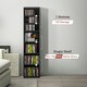 image 8 of HOMCOM CD Storage Unit DVD Storage Tower with Compartments Black | 33W x 24D x 140H cm
