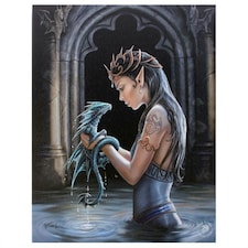 Anne Stokes Water Dragon Canvas - Multicoloured - Small