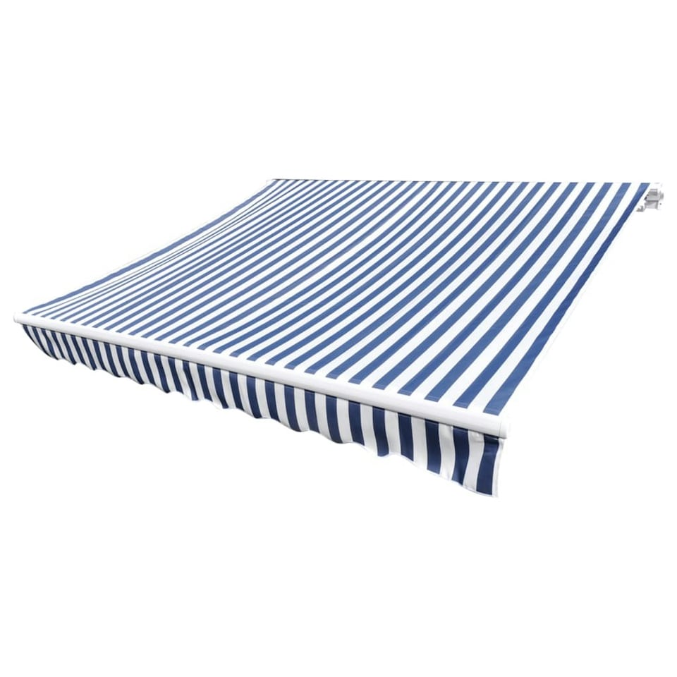 Awning Top Sunshade Canvas Blue & White 500x300 cm Tesco Groceries