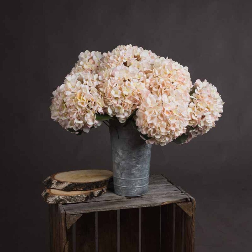 image 1 of Autumn Hydrangea Artificial Flower - Fabric/Plastic - L18 x W18 x H42 cm - White