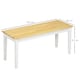 image 7 of HOMCOM Wood Dining Bench Wooden Bench for 2 People, White