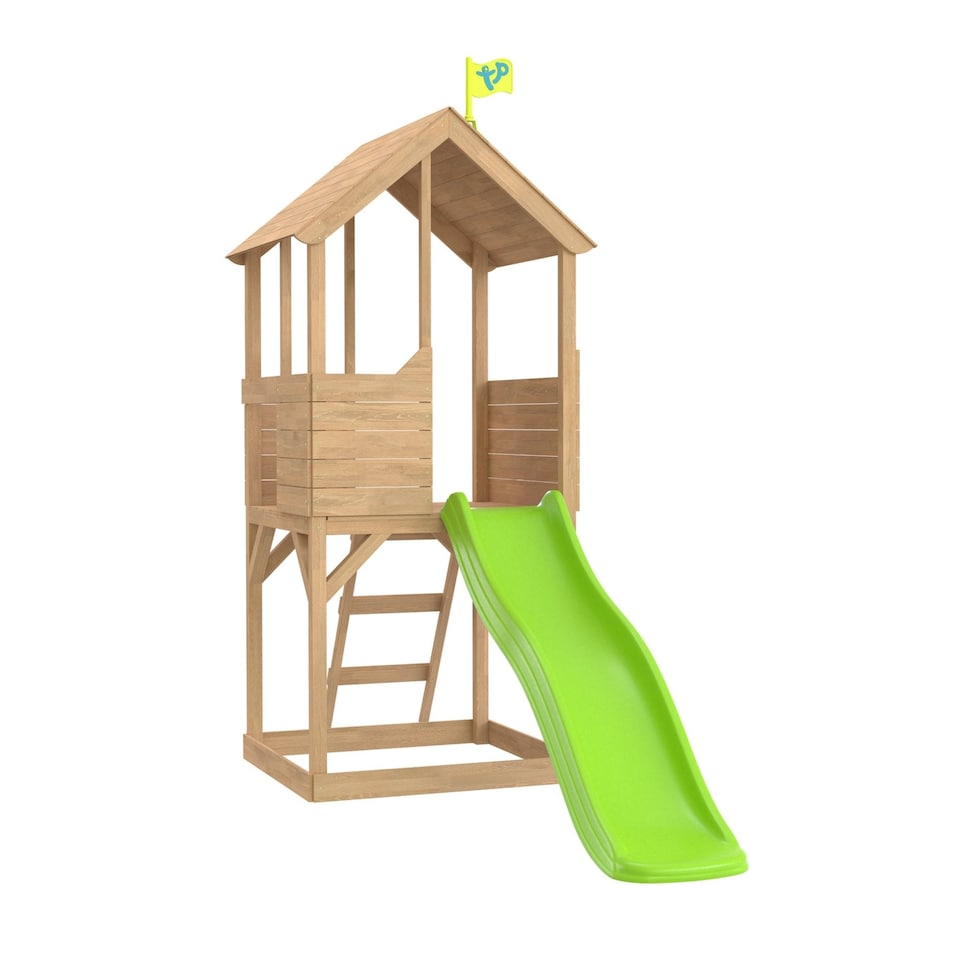 image 1 of TP Treehouse Wooden Play Tower with Wavy Slide - FSC® certified