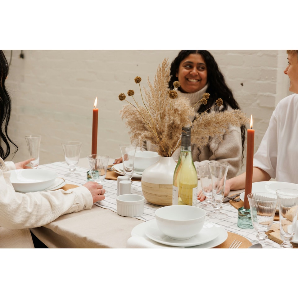 image 1 of Mikasa Dinner Set White Porcelain 12 Piece