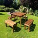 image 1 of Knights 8 Seater Garden Table Set - Timber - L160 x W170 x H80 cm