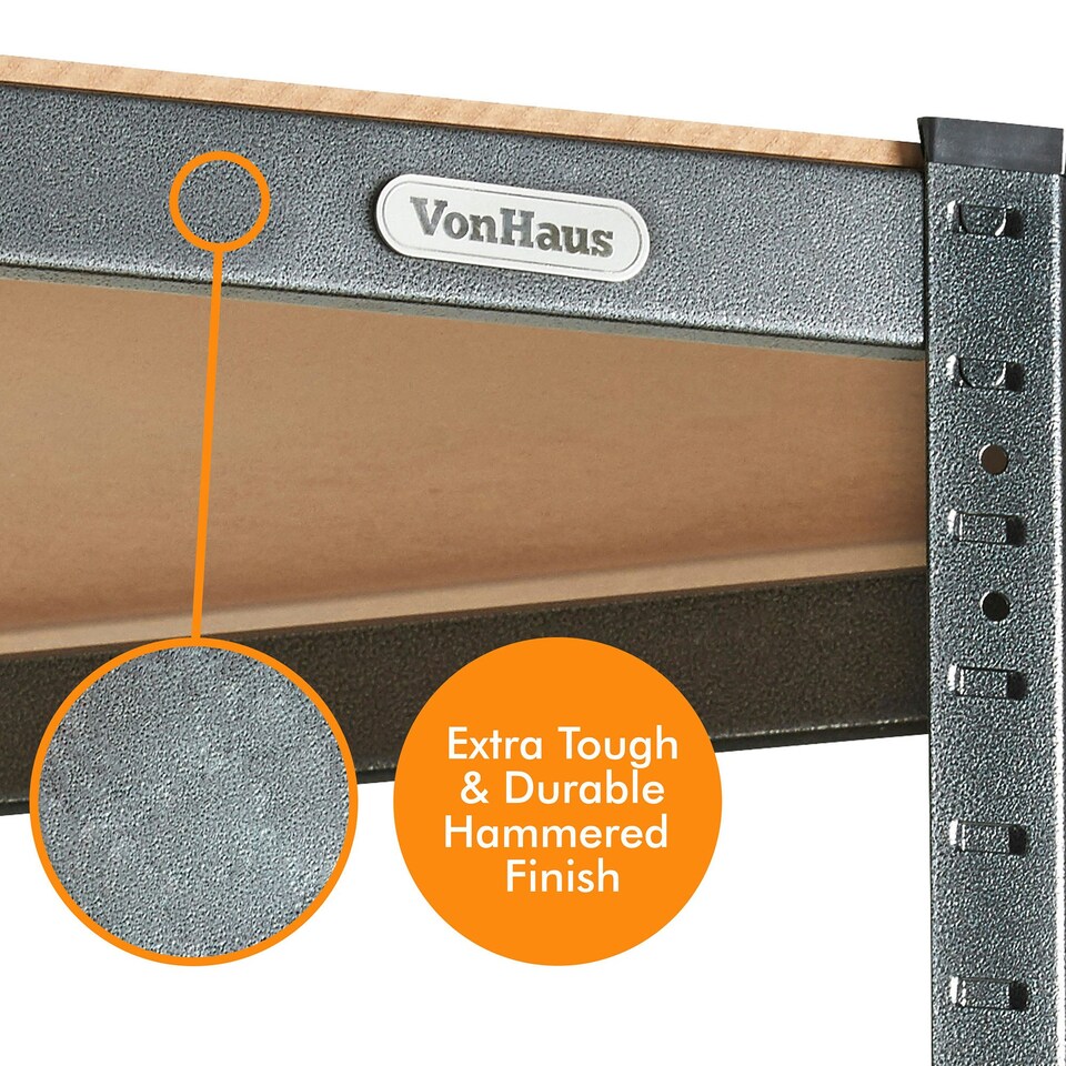 image 1 of VonHaus 5 Tier Heavy Duty Steel Corner Storage Unit for Garage